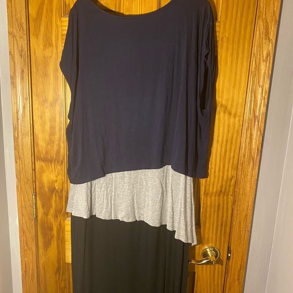 Three tier color block Maxi Dress - Picture 4 of 4